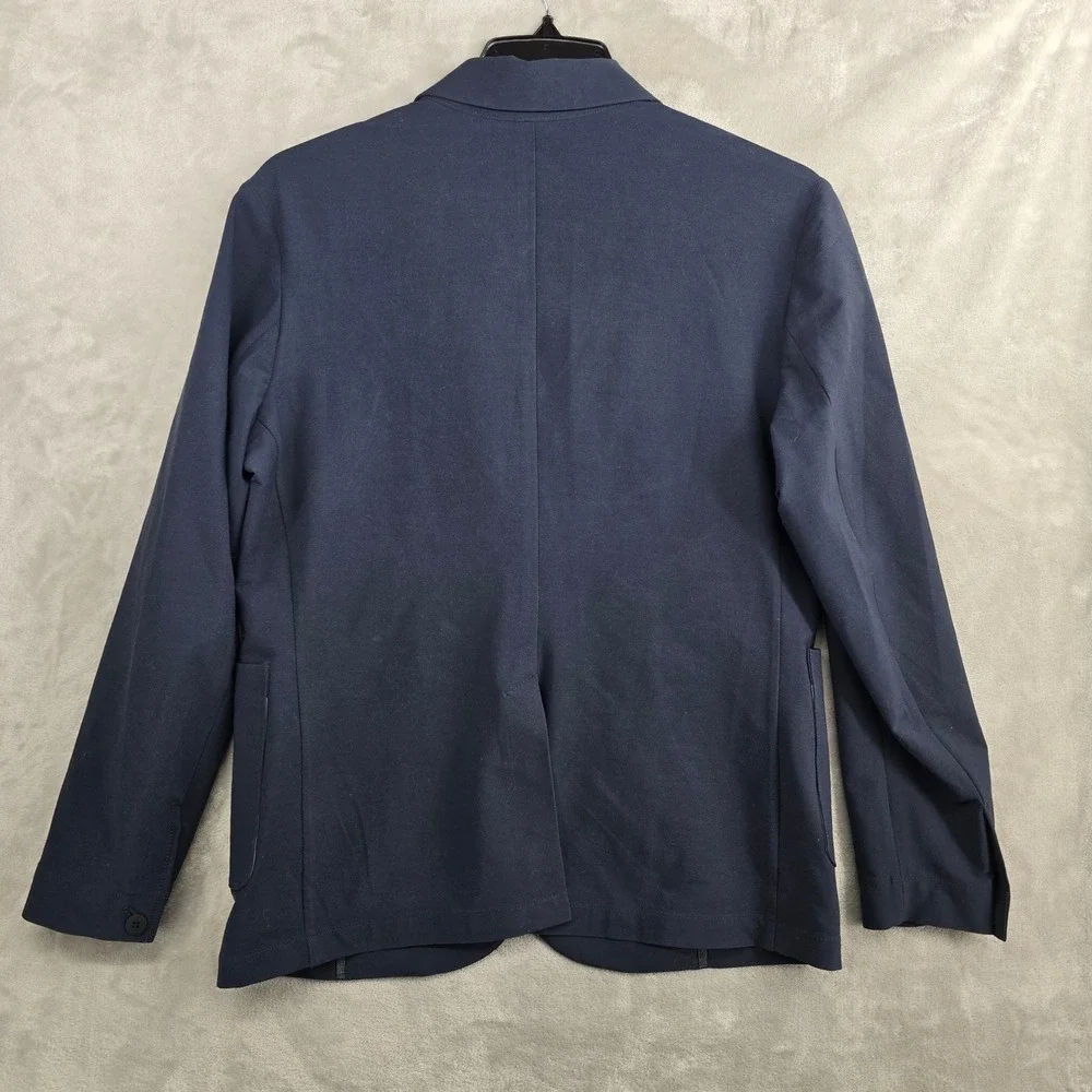 PROOF Mens XS Blue 72 Hour‎ Merino Wool Blend Blazer Jacket Modern Fit